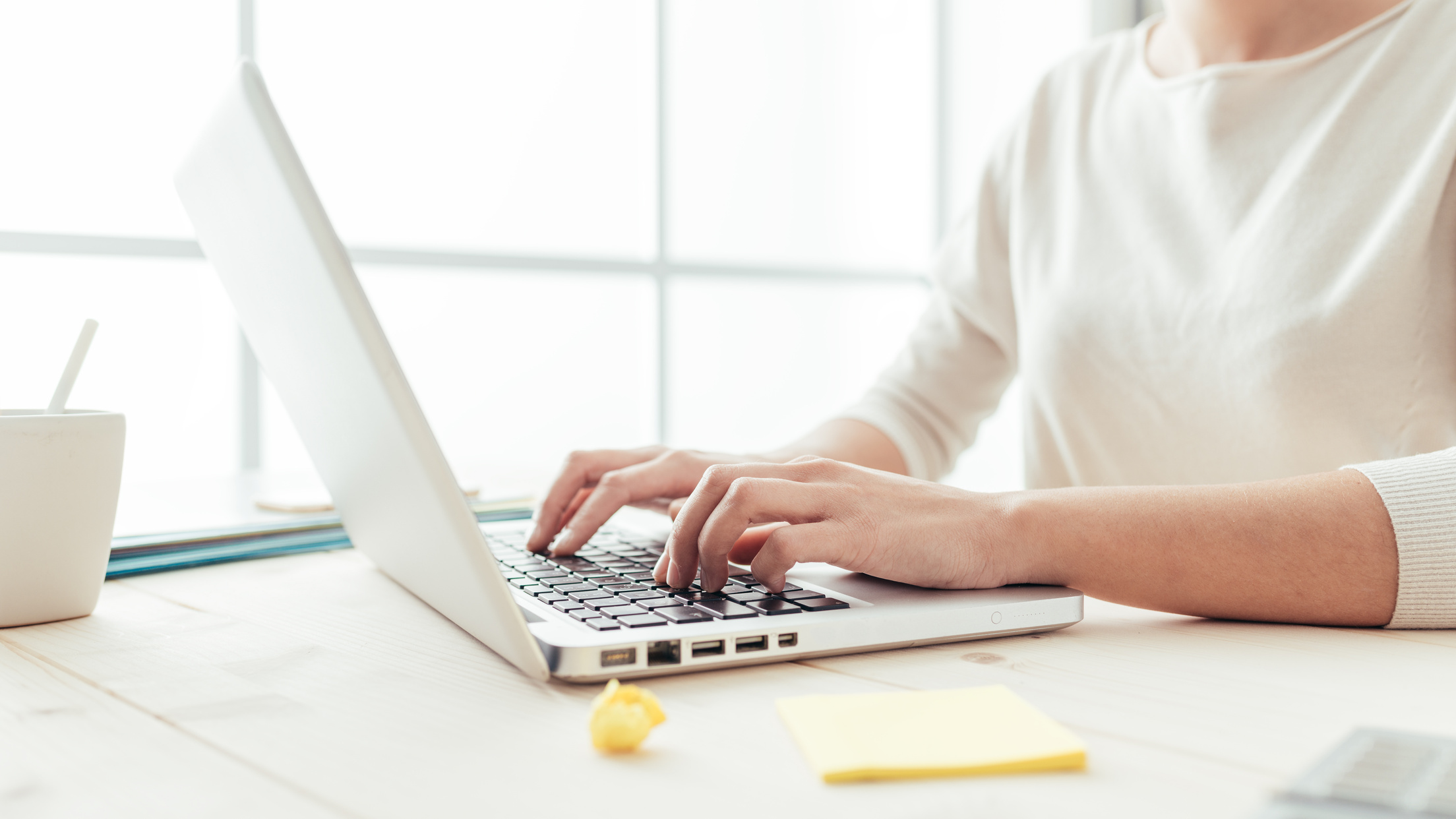 Woman Working on Computer